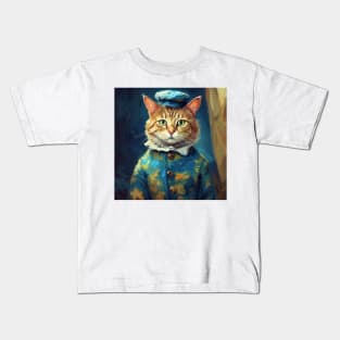 Cat Van Gogh Kids T-Shirt